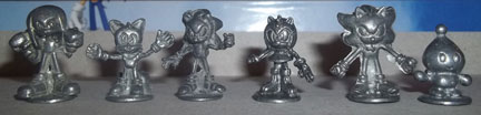Aluminum Sonic Figure Monopoly Pieces