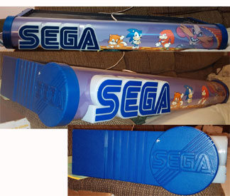 Sega & Sonic Tube Shaped Sign