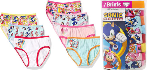 Girls Breifs Underwear 7 Pack Sonic