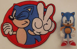 Peace Sign Red Embroider Sonic Patch