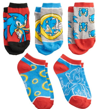 Kohls Boys No Show Ankle Sock 5 Pack Sonic