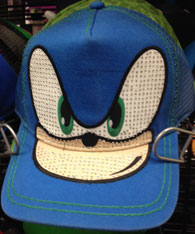 Rhinestone Sonic Face Blue Cap Hat