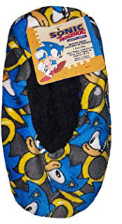 Slipper Socks Kids Sonic Rings Gray