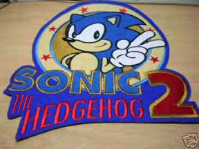 Sonic 2 giant embroidered patch for clothing 