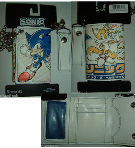 Trifold Chain Sonic Tails Faux Leather Wallet