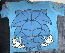 Back Side of Sonic Blue Shirt