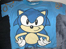 Front Side Facing Sonic Blue shirt