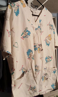 Old 1990s Sonic theme Scrubs Shirt