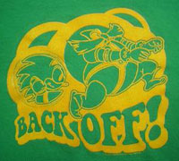 Back Off Robotnik Design Yellow & Green