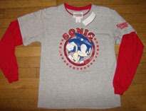 Faux Classic Running Sonic Long Sleeve Teen Shirt