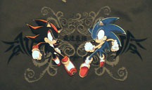 Sonic Vs. Shadow Scroll Tee Detail