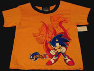 Sonic X Orange Flames Black Edges Shirt