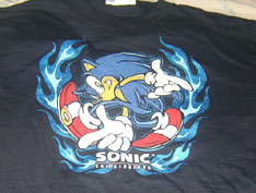 Adventure 1 Style Blue Sparkle Flames Sonic Shirt
