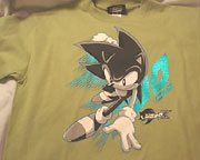 Nasty olive-drab Sonic X shirt variant