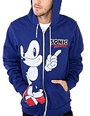 Blue Sonic Hoodie Sweatshirt Hot Topic
