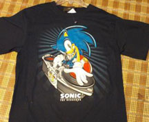 DJ Sonic Turntables T Shirt Black