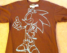 Brown & Blue Sketch Sonic shirt