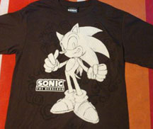 Striped Sketchy Curls Sonic Tee