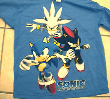 Triple Jump Blue Shirt Sonic Shadow Silver