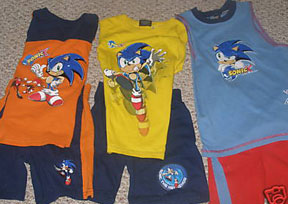 Triple Outfits- 6 Sonic clothing items
