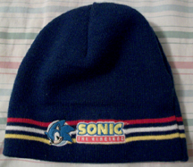 Sonic Beanie Knit Stripe Embroidered Hat
