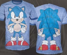 Front Back Classic Sonic blue tee