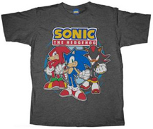 Knuckles Sonic Shadow gray tee shirt