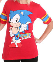 Longer Sleeve Red Stripe Classic Sonic