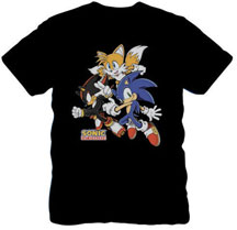 Sonic Shadow Tails Black Mens T-Shirt