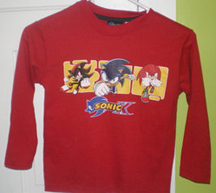 Happy Kids Shadow Sonic Knuckles Red shirt