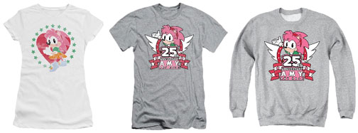Amy Rose 3 Shirts 25th Anniversary
