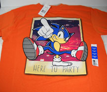 Here to party breakdancing orange tee photo