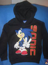 Vertical Sonic Name Black hoodie