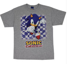 Checker Jump Out Sonic Shirt