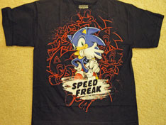 Speed Freak Montage Outlines Sonic Shirt