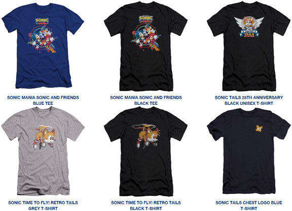 Tails & Mania 6 Tee Selection