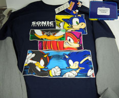 Thermal Sleeve Sonic Shadow Knuckles Portrait Shirt