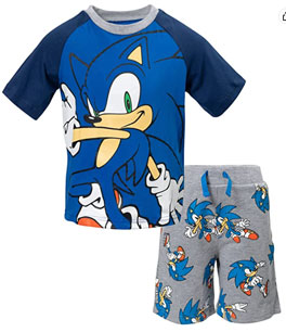 French Terry Tee Shorts Set Modern Sonic