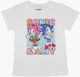 Sonic & Amy Girls White Tee Bio World