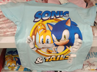 CG Sonic and Tails Light Blue Little Kids Shirt