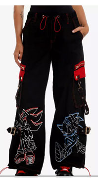 Cargo Split Pants Black&nbsp;Sonic Shadow