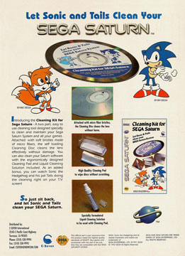 Sega Sautrn Sonic Tails Theme Disk Cleaning Kit