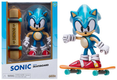 Jakks Gold Line Skateboard Classic Sonic Figure