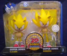 Super Sonic 5 inch figures Classic Modern 2 Pack