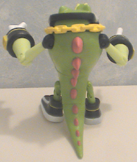 Vector action figure back view