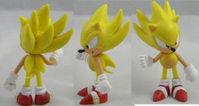 Classic Super Sonic Mini Figure Turn Arounds