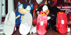 Numbered Feet Sonic & Shadow figures