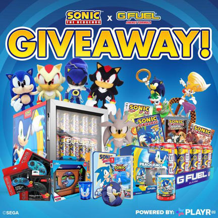 Gfuel Sonic Prize Give Away Package