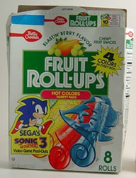 Hot Colors Blastin' Berry Sonic Fruit Roll Ups