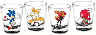 Set of 4 Sonic Shot Glasses